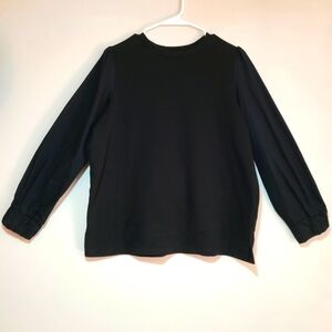 ZARA Mixed Fabric Puff Sleeve Top